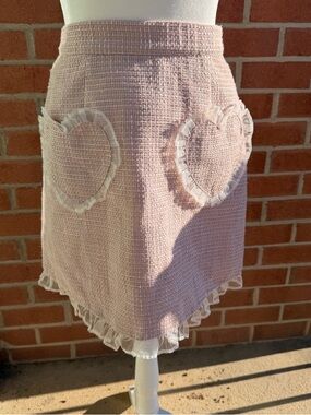 Ank Rouge tweed heart miniskirt